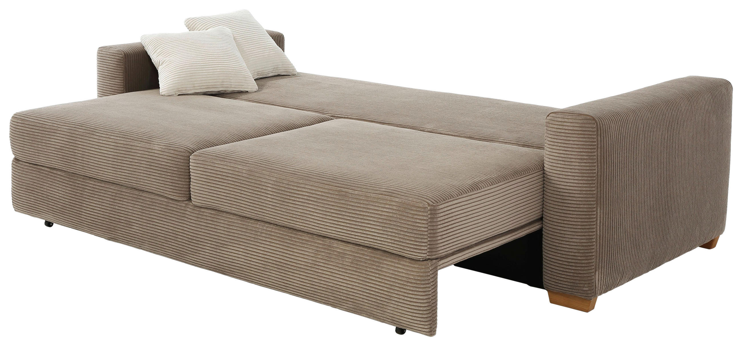 Thumbnail - Schlafsofa taupe Polyester B/H/T: ca. 237x90x104 cm