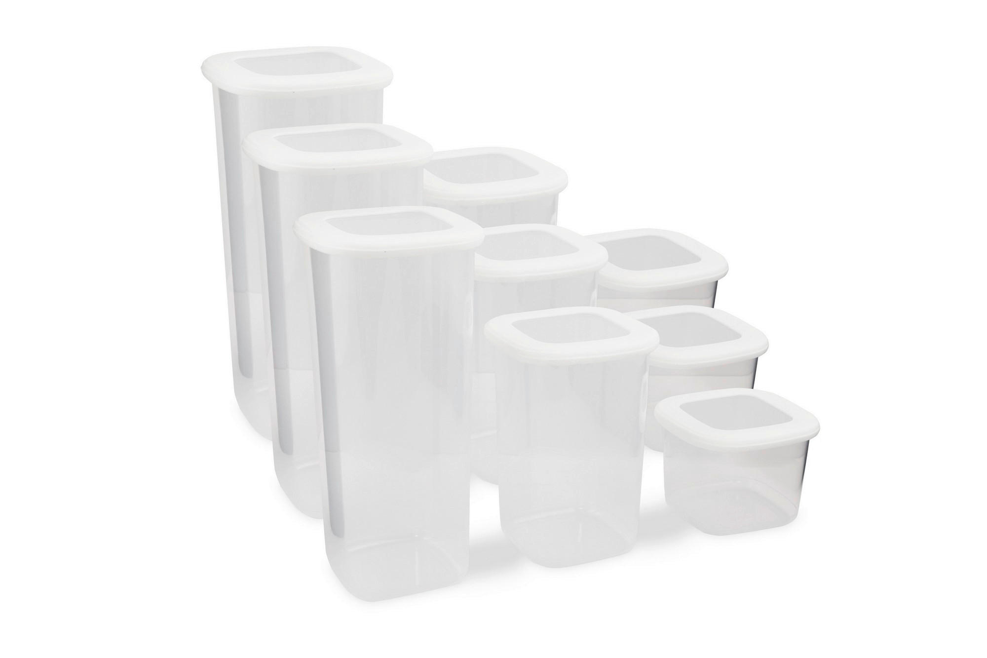 HermiaConcept Frischhaltebox-Set Lucienne 9-tlg. weiß