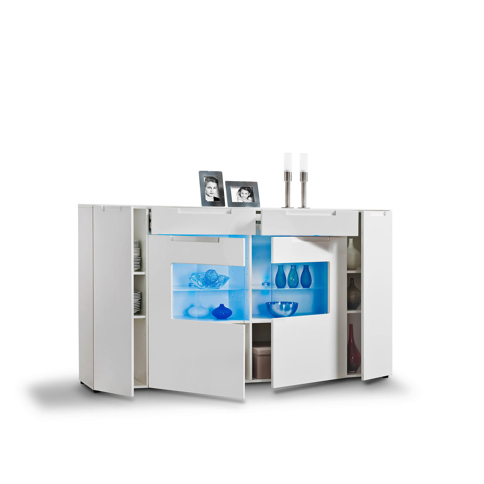 Thumbnail - Highboard Mailand weiß Hochglanz B/H/T: ca. 192x108x40 cm