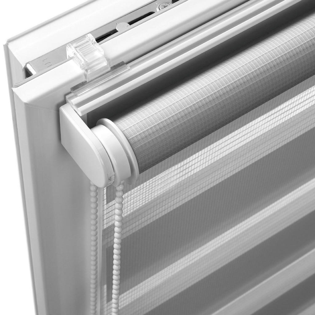 Thumbnail - Doppelrollo Easyfix hellgrau B/L: ca. 80x150 cm