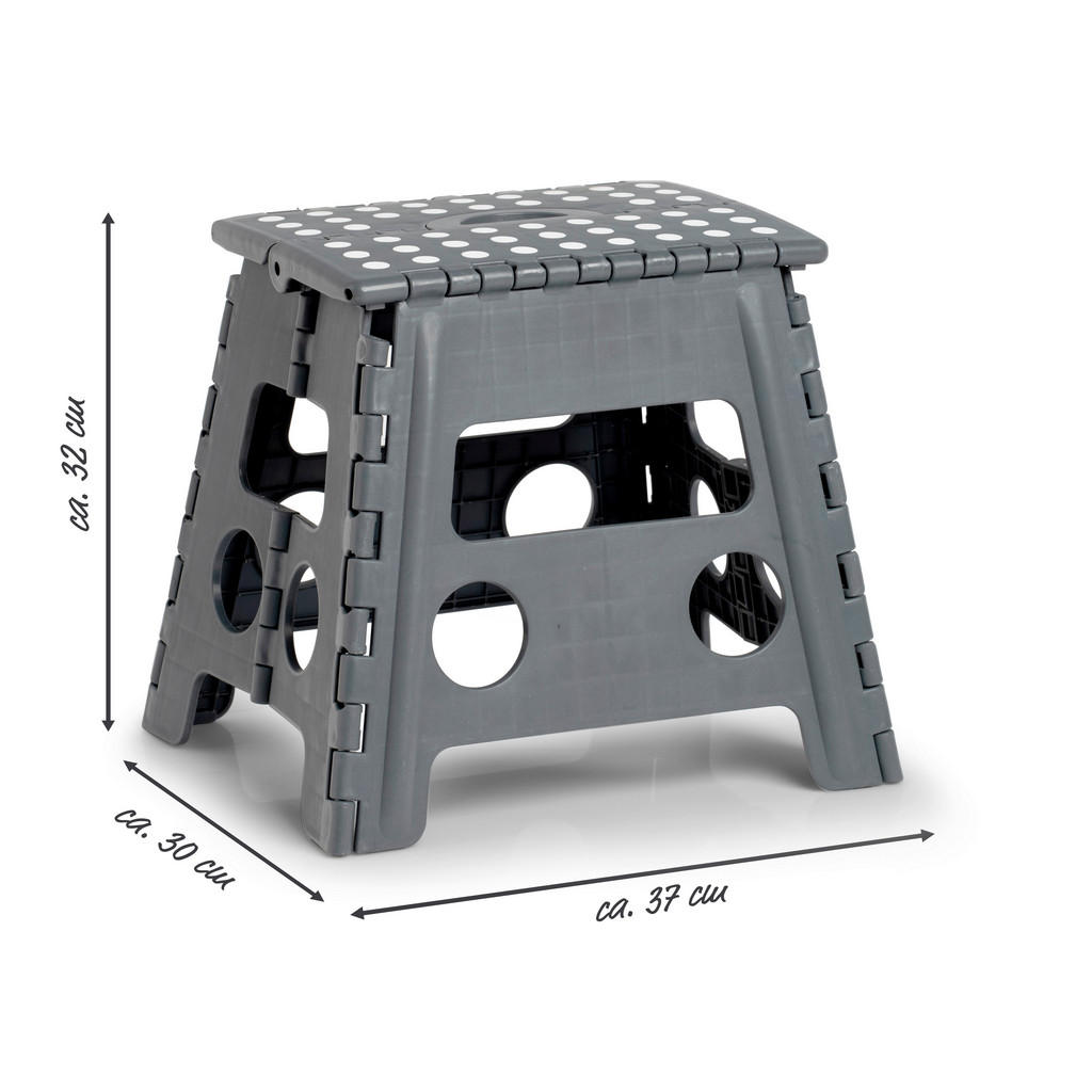 Thumbnail - Zeller Klapphocker anthrazit B/H/L: ca. 30x32x37 cm