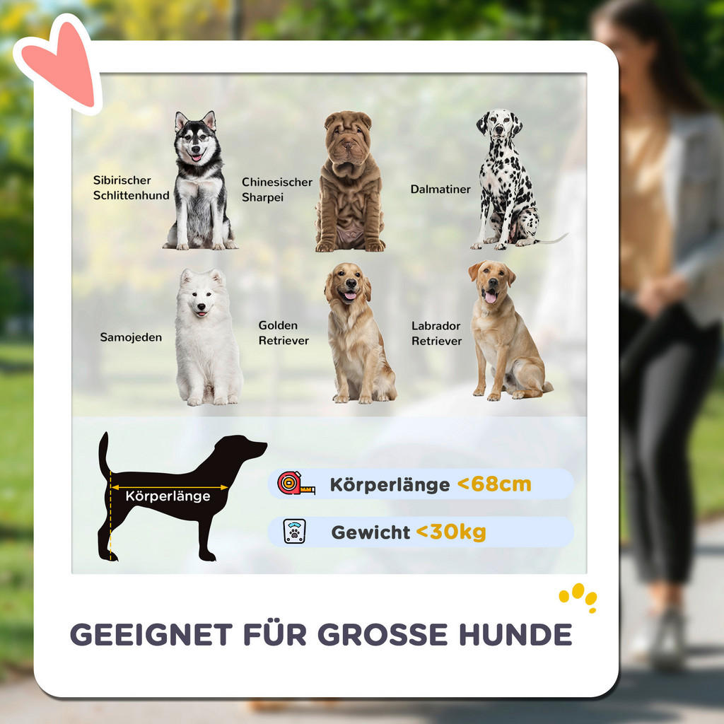 Thumbnail - PawHut Hundewagen schwarz Polyester B/H/L: ca. 67x100x124 cm