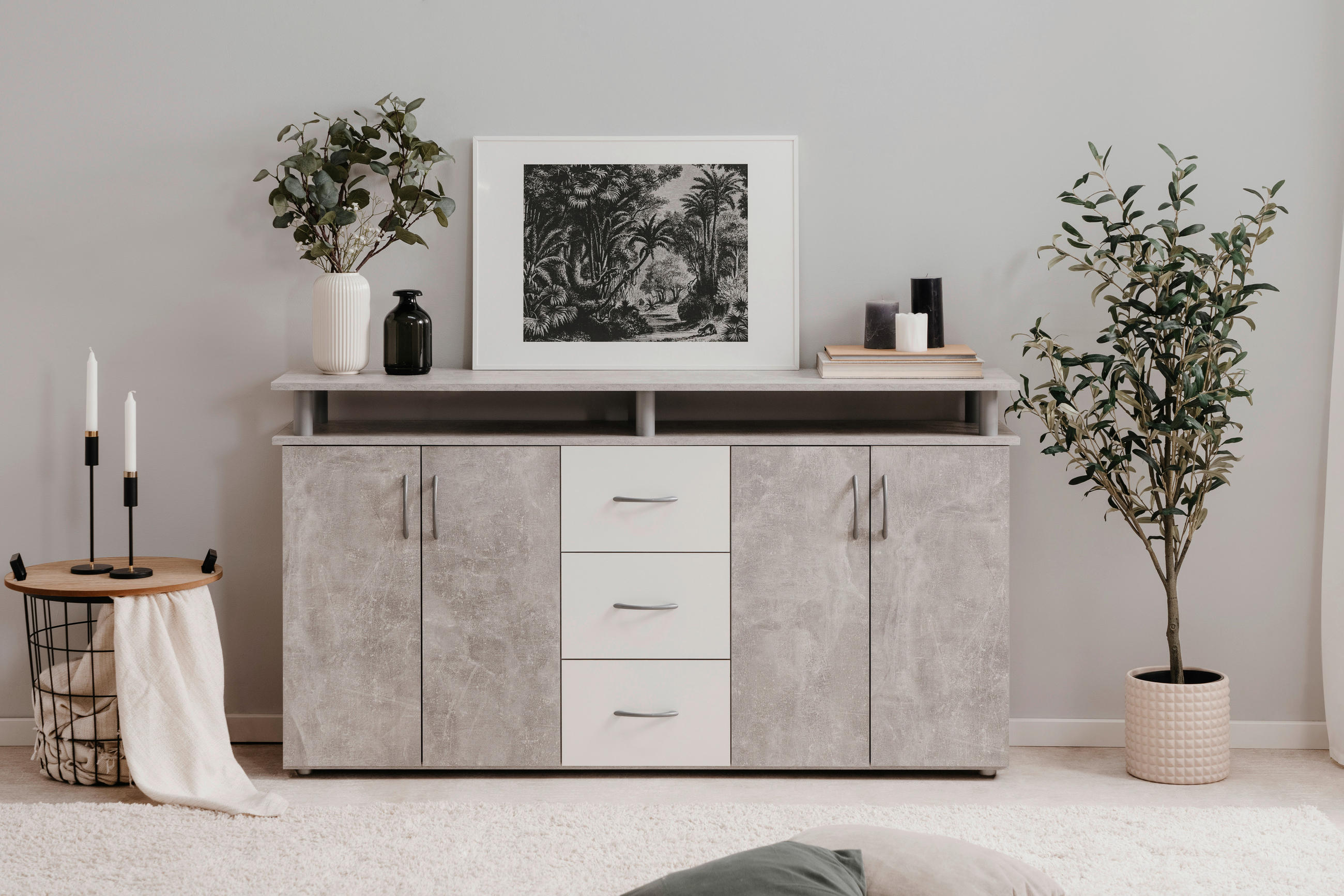 Thumbnail - Megakommode Nevada Beton Optik B/H/T: ca. 155x84x35 cm