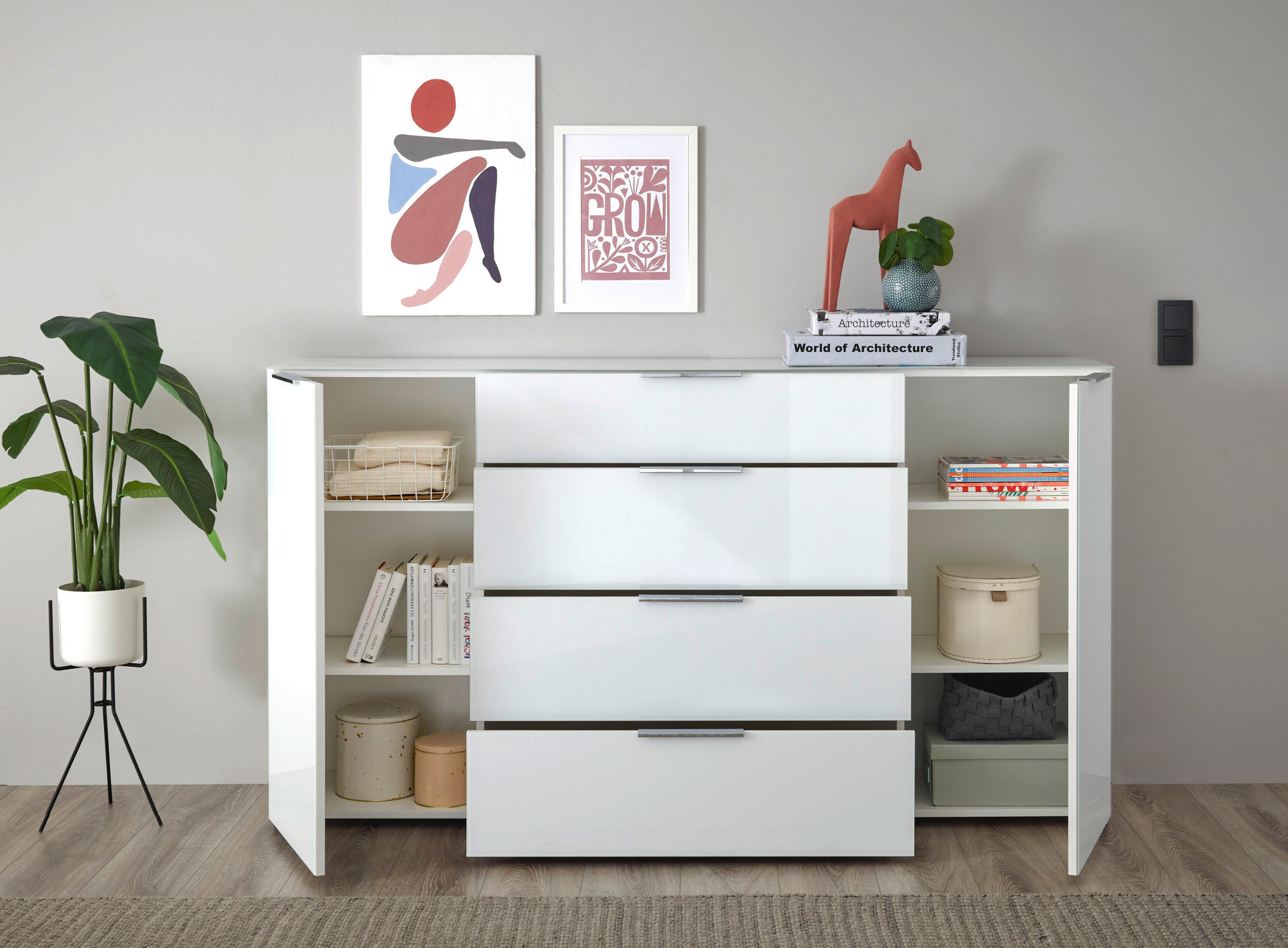 Thumbnail - Kommode Santorin weiß B/H/T: ca. 180x99x40 cm