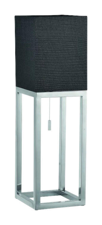 Näve Leuchten Tischleuchte NV3131822 schwarz Metall Kunststoff Textil B/H/L: ca. 19x65x19 cm E27 1 Brennstellen