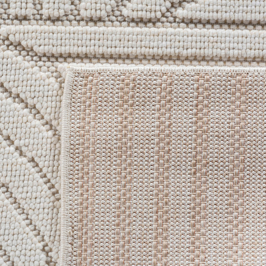 Thumbnail - Ayyildiz Kurzflorteppich HELIX creme B/H/L: ca. 160x0,7x160 cm