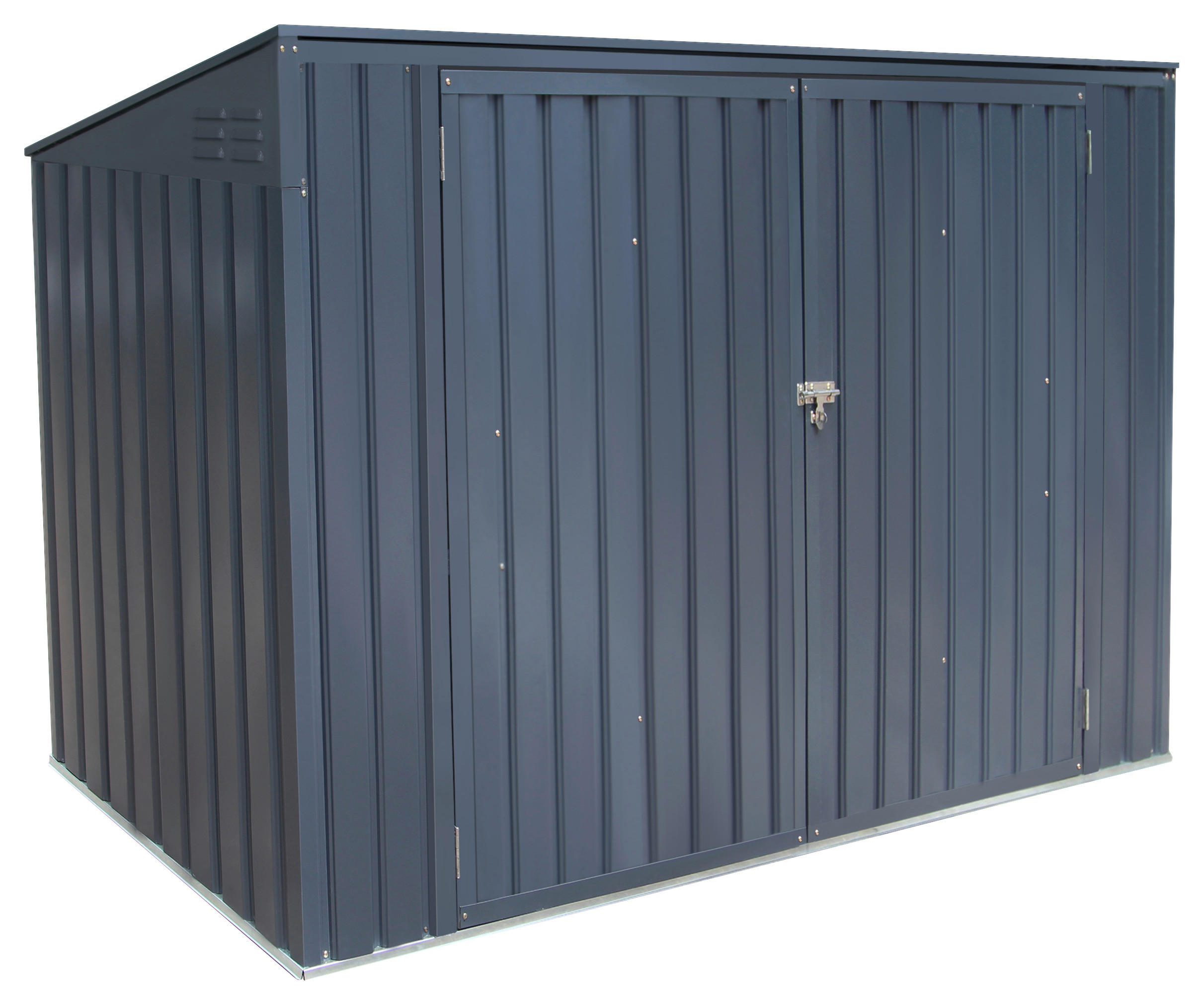 Westmann Mülltonnenbox 7x3 dunkelgrau B/H/L: ca. 235x131x100 cm