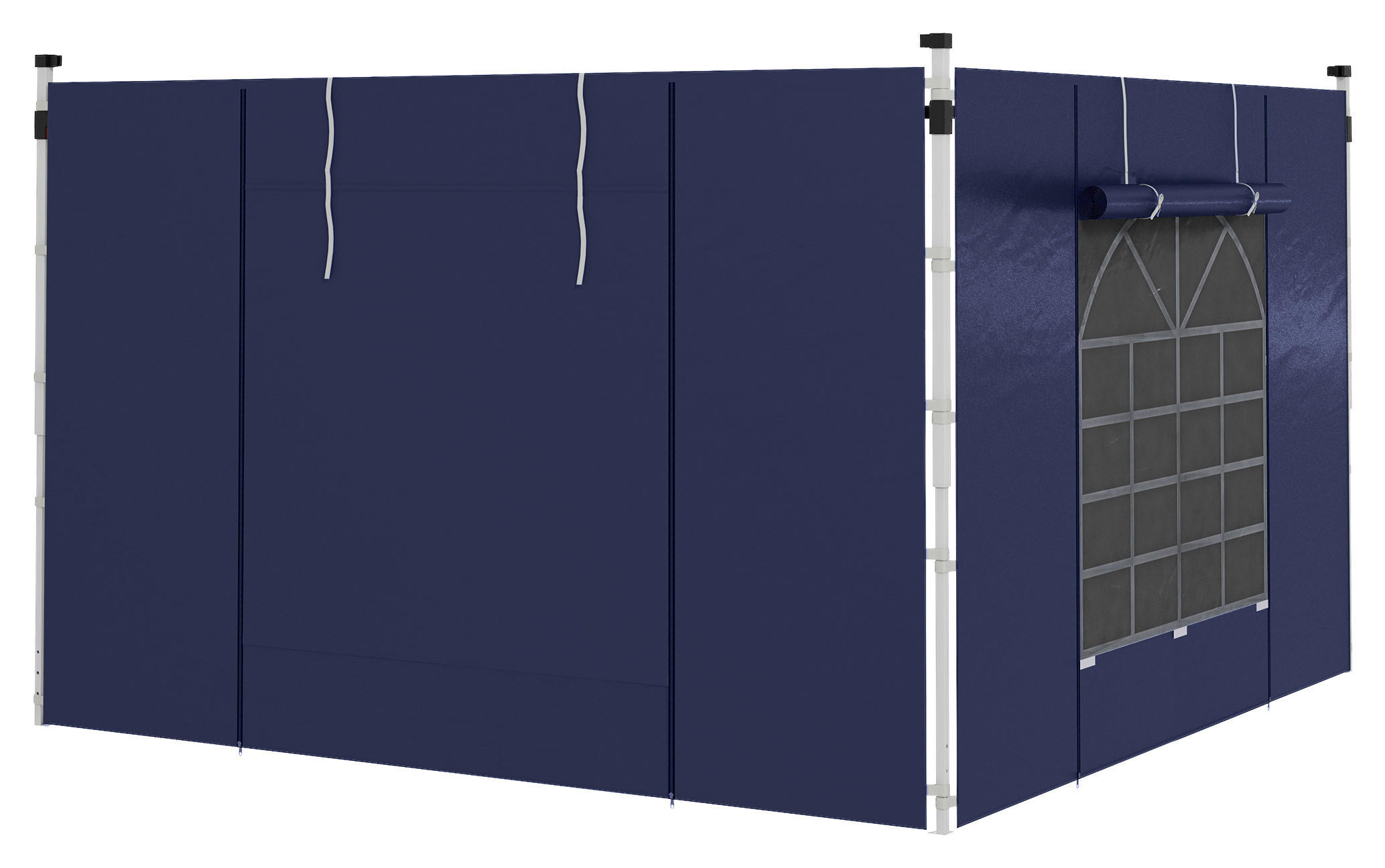 Outsunny Pavillon-Seitenwände blau Polyester H/L: ca. 195x295 cm