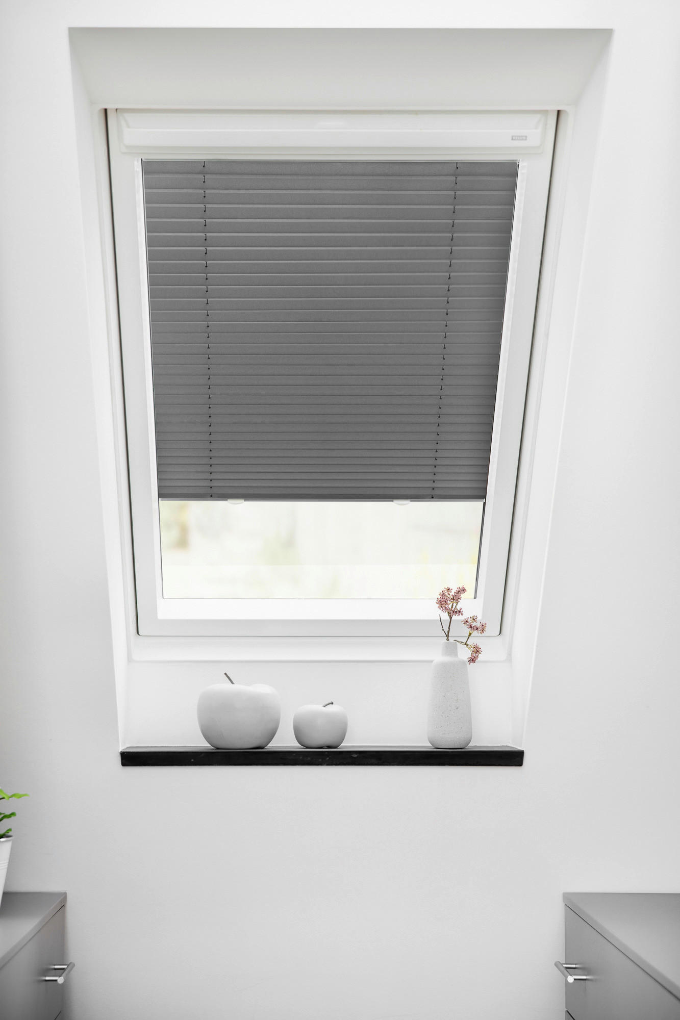 LICHTBLICK Dachfensterplissee grau B/L: ca. 95,3x122 cm