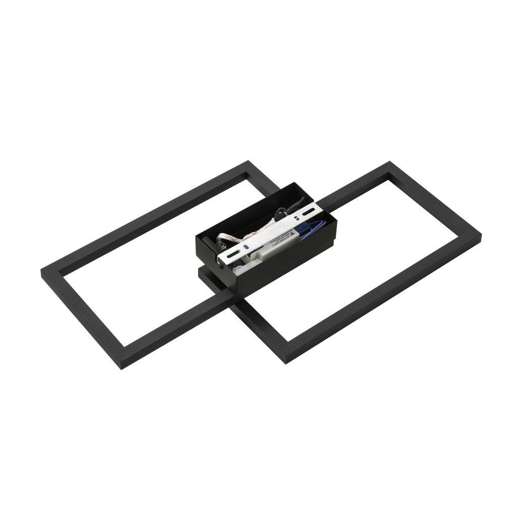 Thumbnail - Nolo Deckenleuchte Lenna schwarz Kunststoff B/H/L: ca. 28x6x50 cm