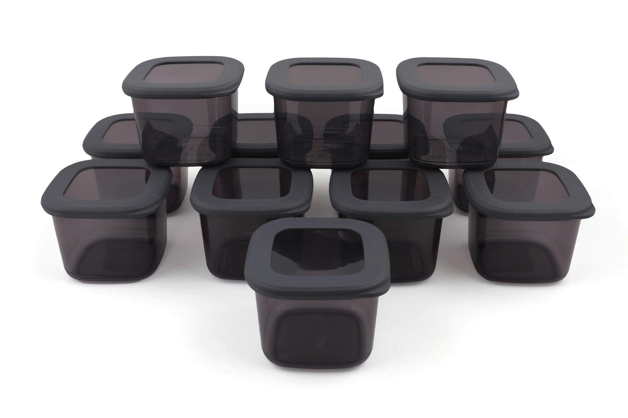 HermiaConcept Frischhaltebox-Set Pandora 12-tlg.  anthrazit