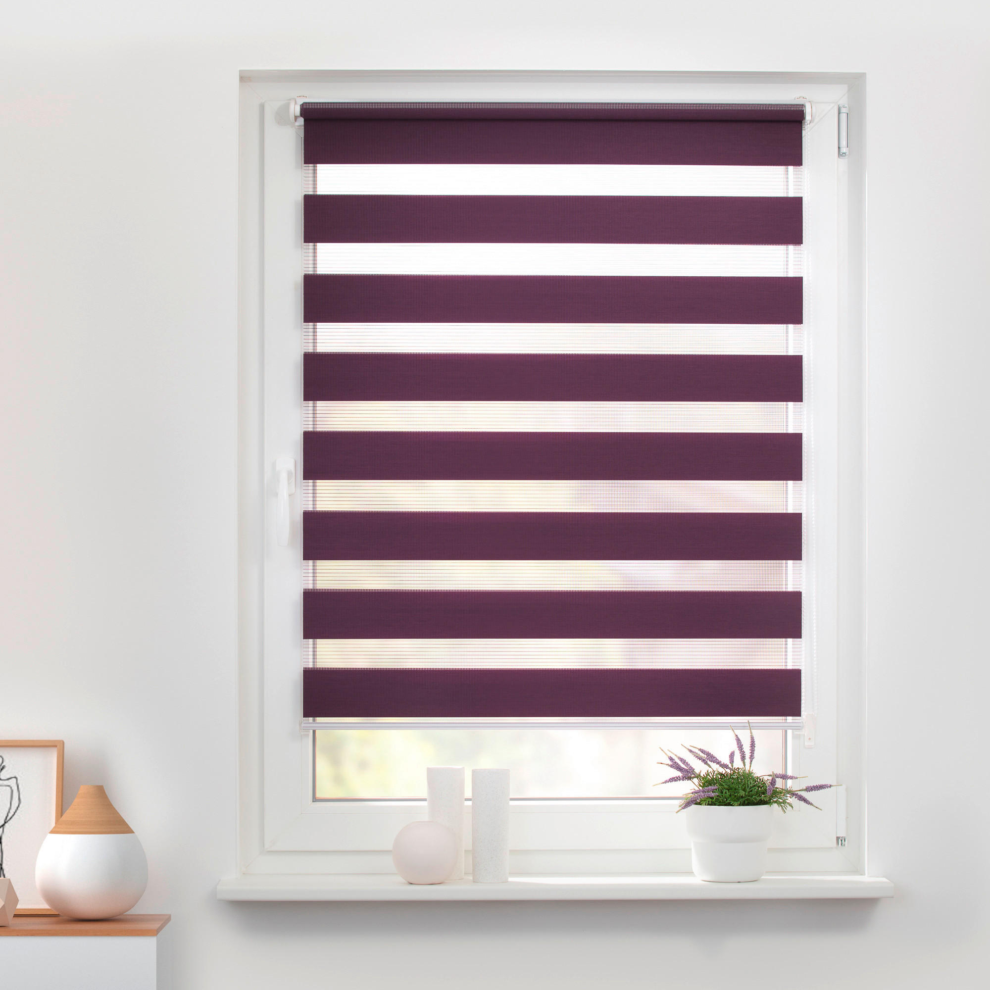 LICHTBLICK Doppelrollo Duo brombeer B/L: ca. 120x150 cm