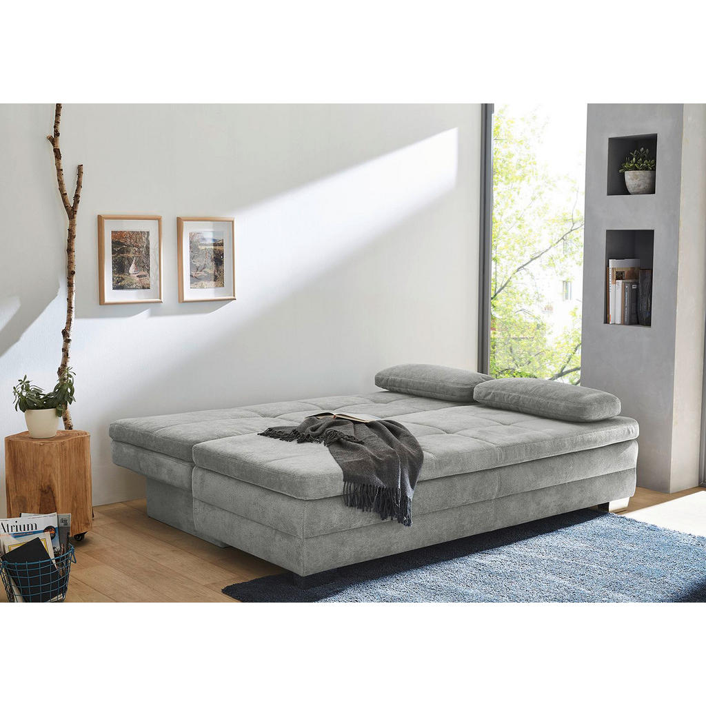 Thumbnail - Dauerschlafsofa grau Polyester B/H/T: ca. 203x85x106 cm