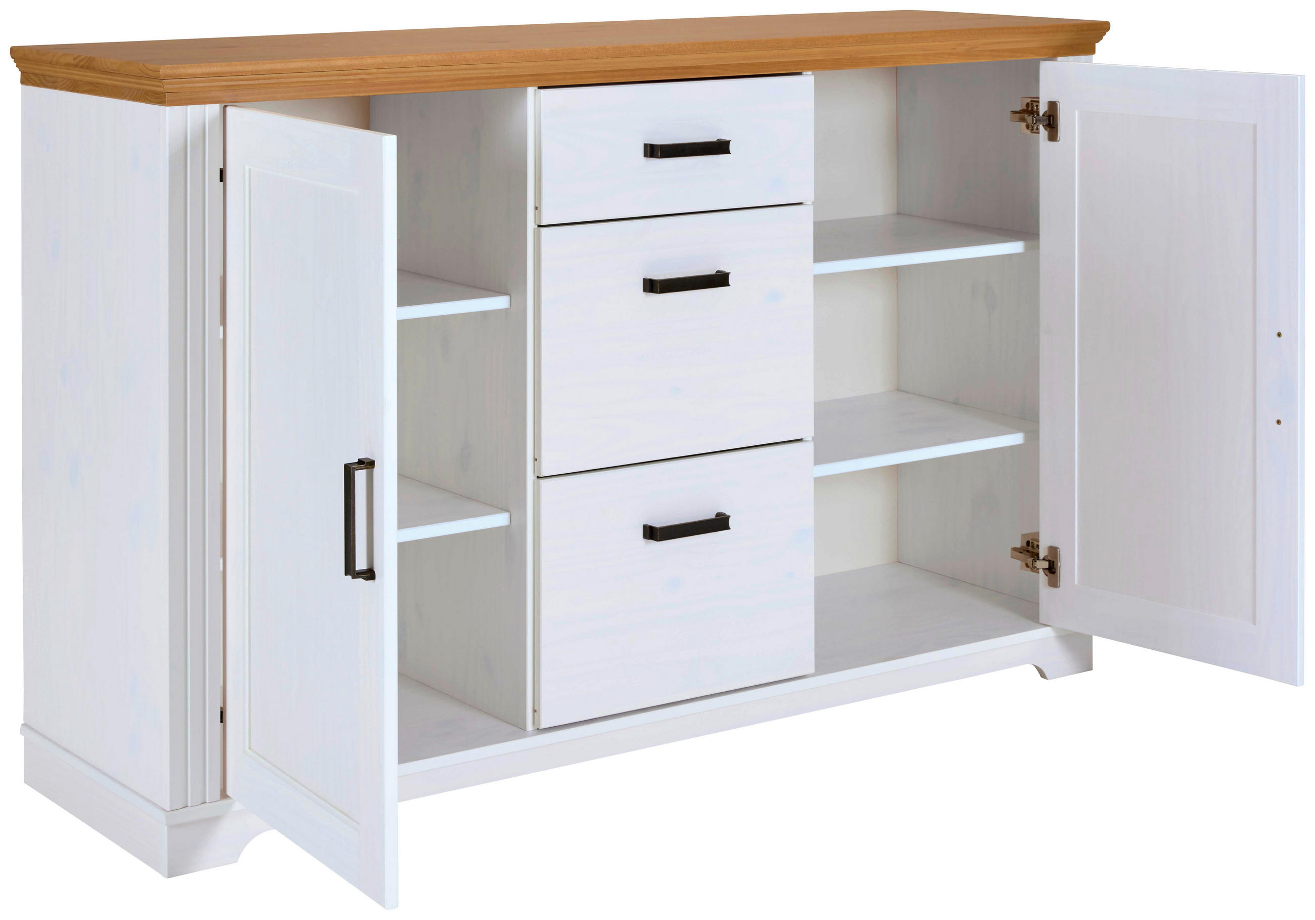 Thumbnail - Kommode Maluno weiß lackiert B/H/L: ca. 48,3x104x166,4 cm