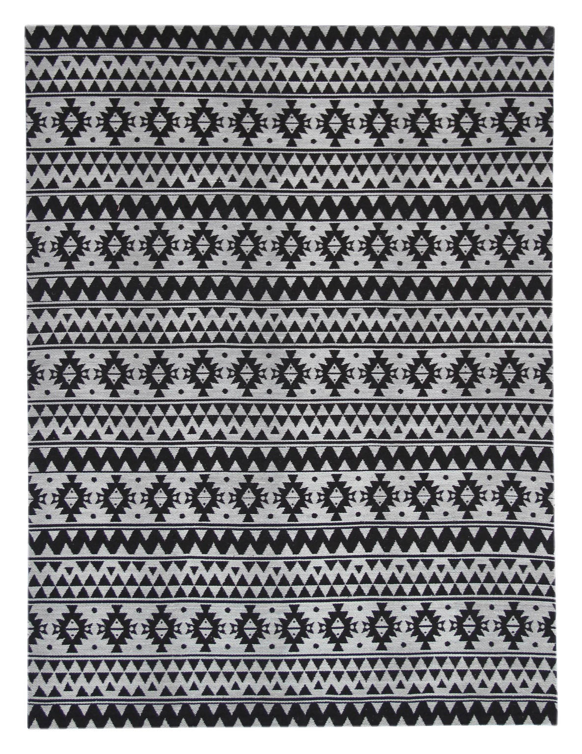 Kayoom Flachgewebeteppich Sunny 210 schwarz B/L: ca. 160x230 cm