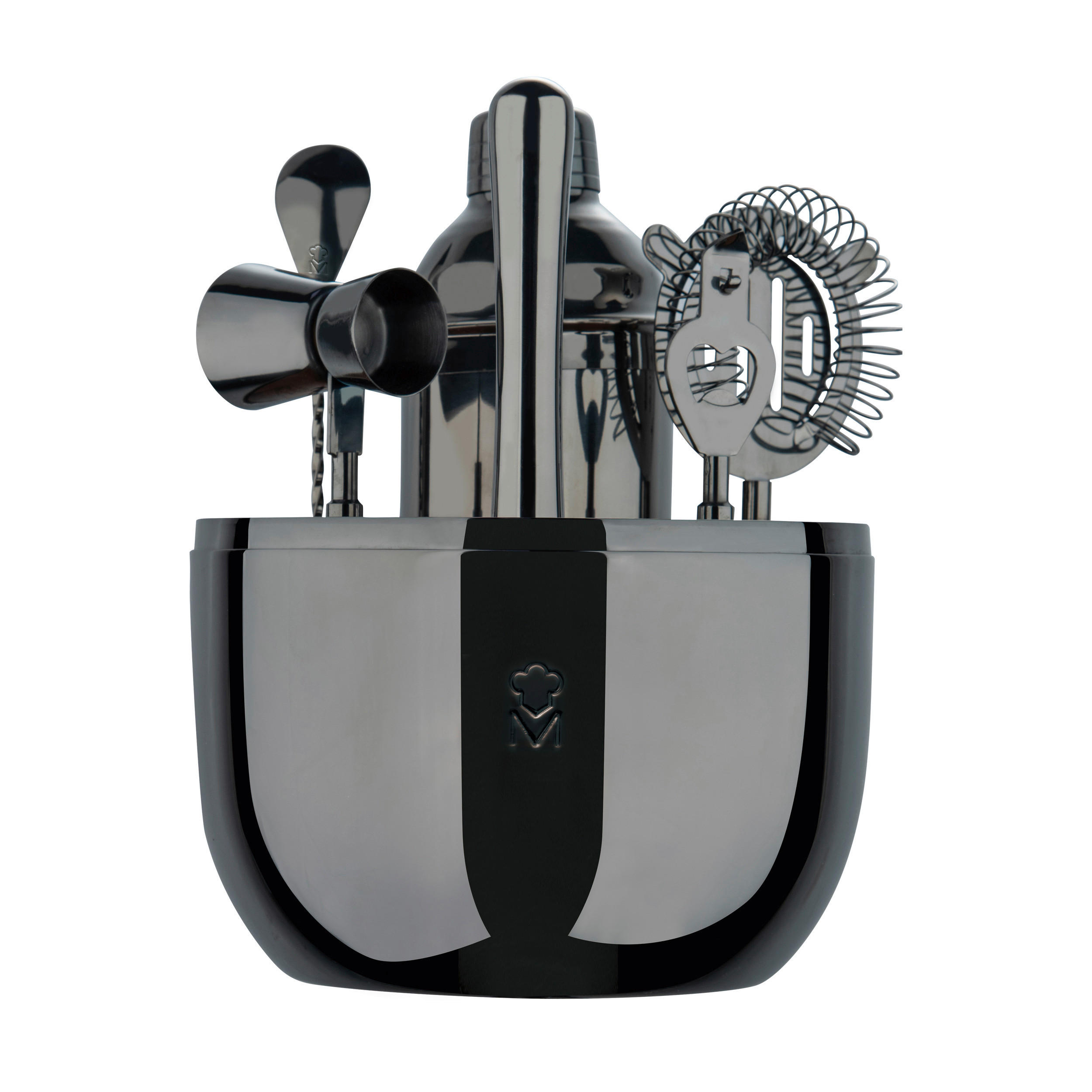 MASTERPRO Cocktail-Set THE DROP schwarz Edelstahl