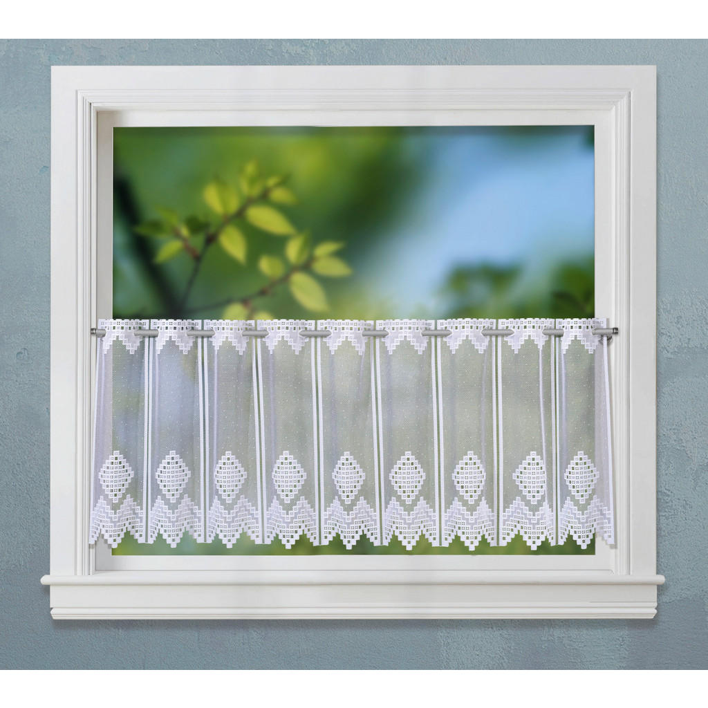 Thumbnail - POCOline Scheibengardine Liebitz weiß B/L: ca. 140x45 cm