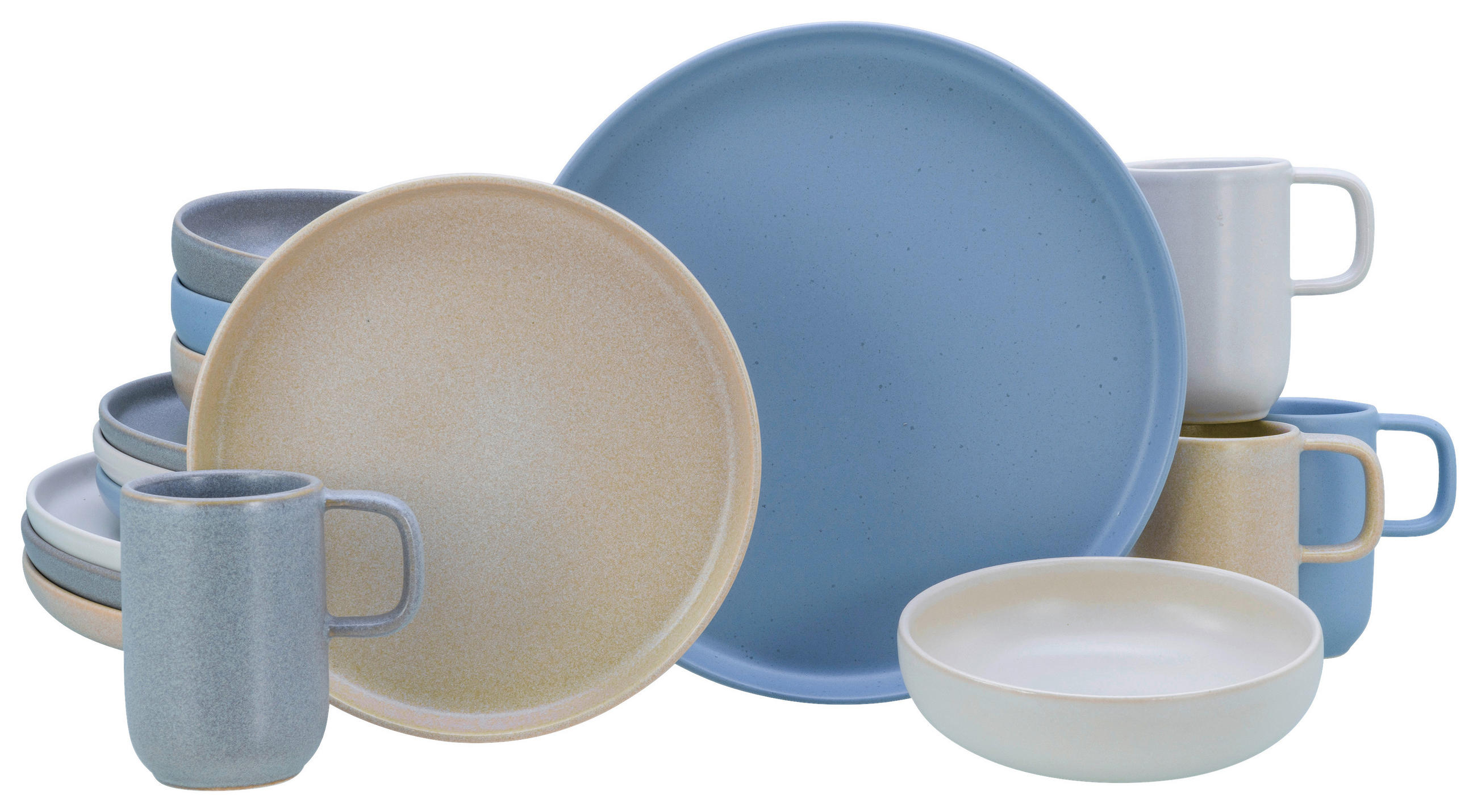 CreaTable Kombiservice Uno Nordic bunt Steinzeug 16 tlg.