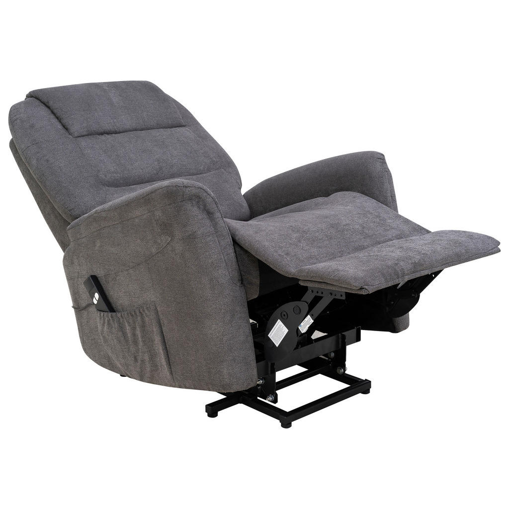 Thumbnail - Sessel grau Microfaser B/H/T: ca. 88x106x93 cm