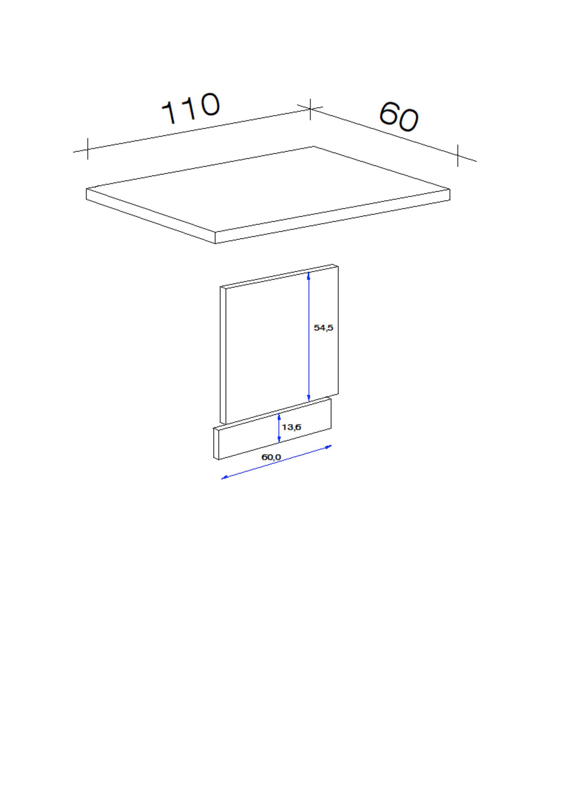 Thumbnail - Geschirrspüler- Frontset Vita weiß matt B/H/T: ca. 110x86x60 cm