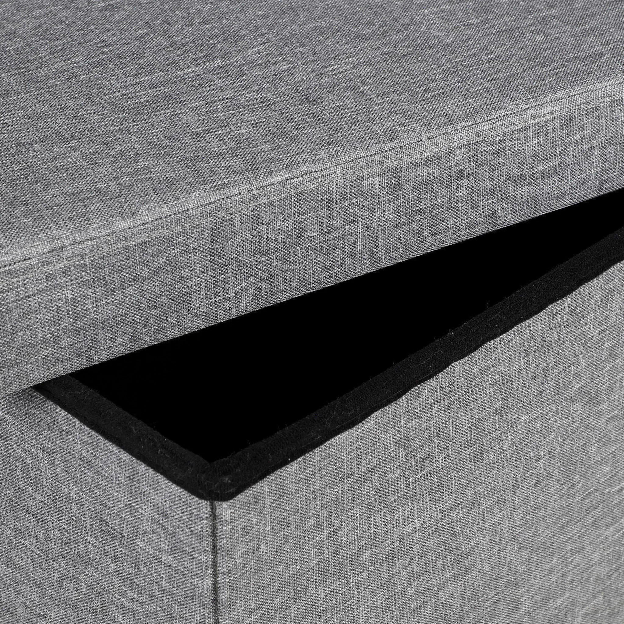 Thumbnail - HI Sitzbank mit Aufbewahrungsfunktion grau B/H/L: ca. 38x38x76 cm