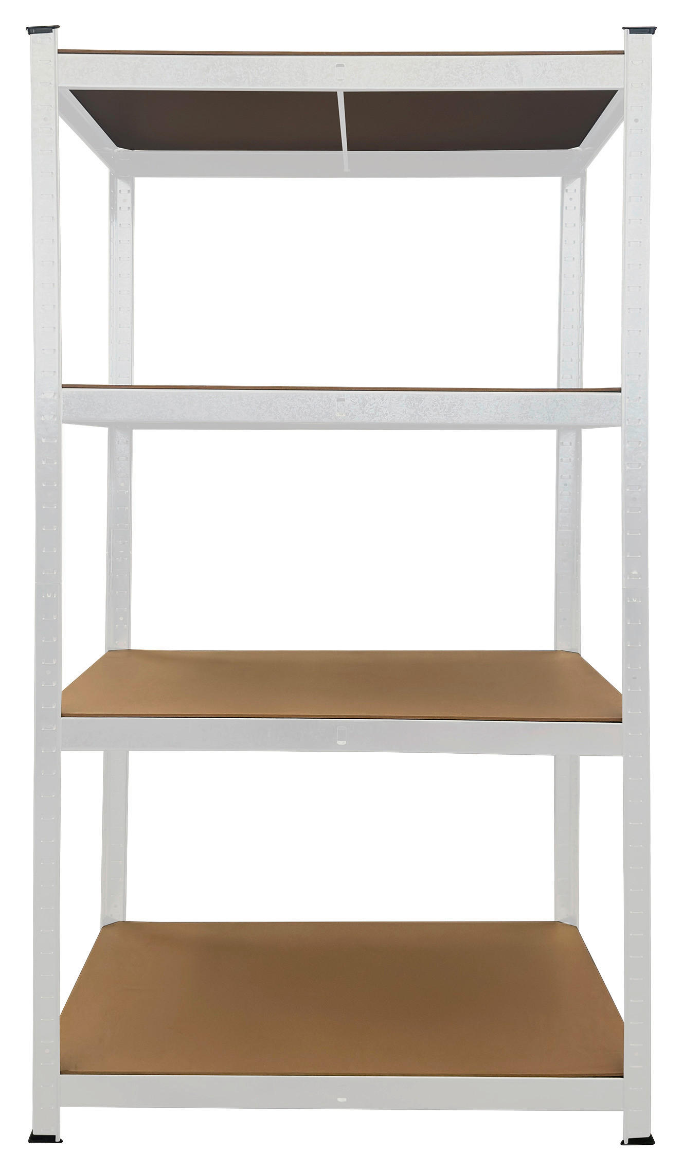 Schwerlaststeckregal weiß B/H/T: ca. 90x160x60 cm
