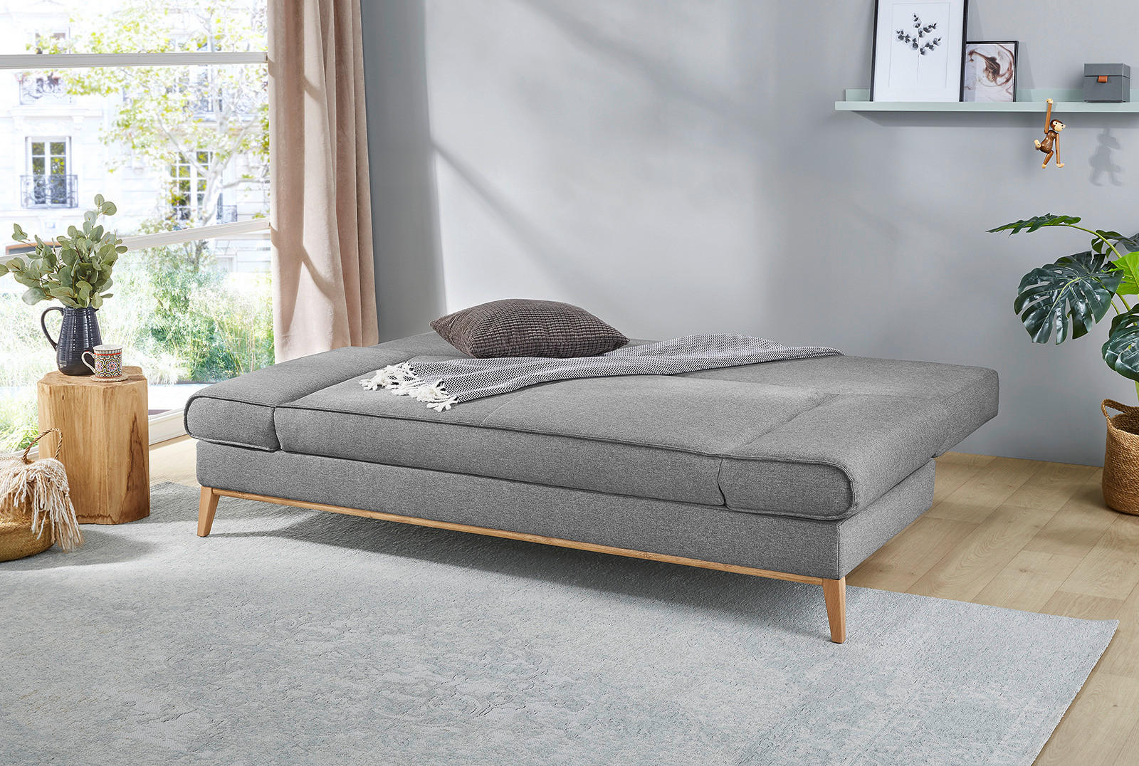 Thumbnail - Schlafsofa grau B/H/T: ca. 198x87x92 cm