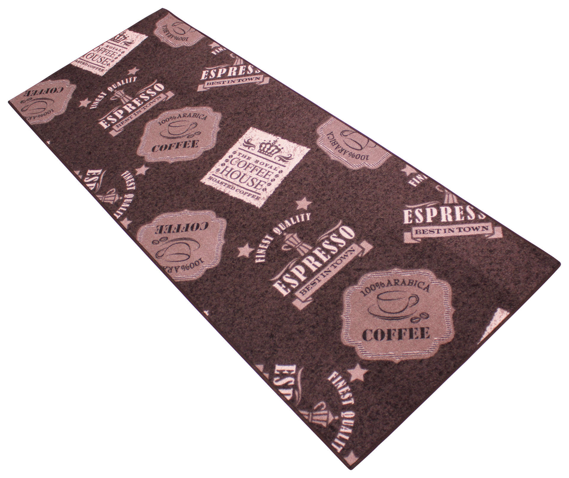 Thumbnail - Küchenläufer Coffe Patterns braun B/L: ca. 67x180 cm