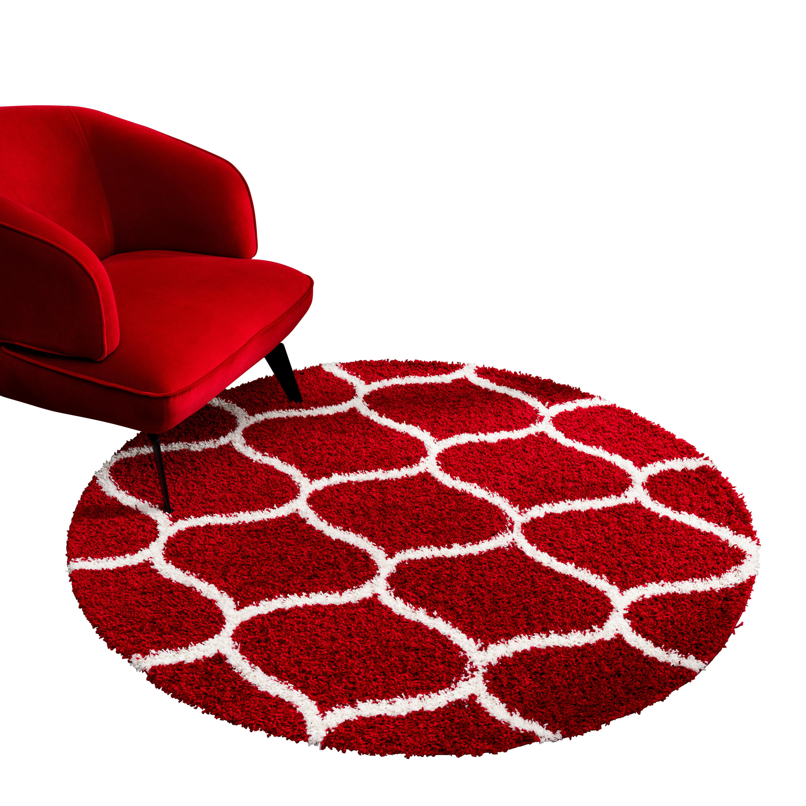 Sanat Hochflorteppich MADRID rot D: ca. 80 cm