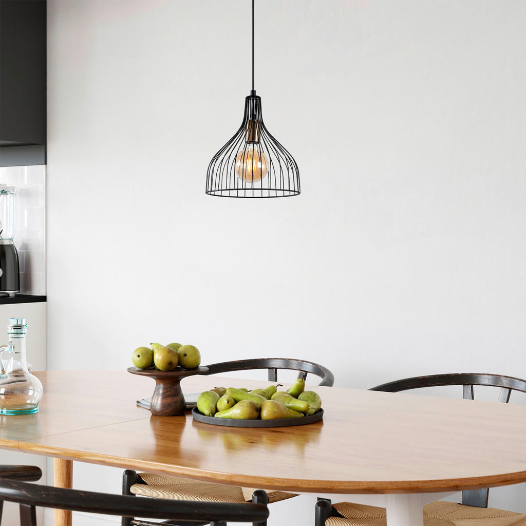 Thumbnail - Opviq Pendelleuchte Cafu-11565 schwarz B/H/T/L/D: ca. 25x123x25x25x25 cm E27 1 Brennstellen