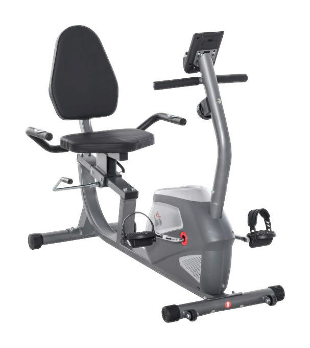 HOMCOM Liegeergometer grau Metall B/H/L: ca. 62,5x38x136 cm