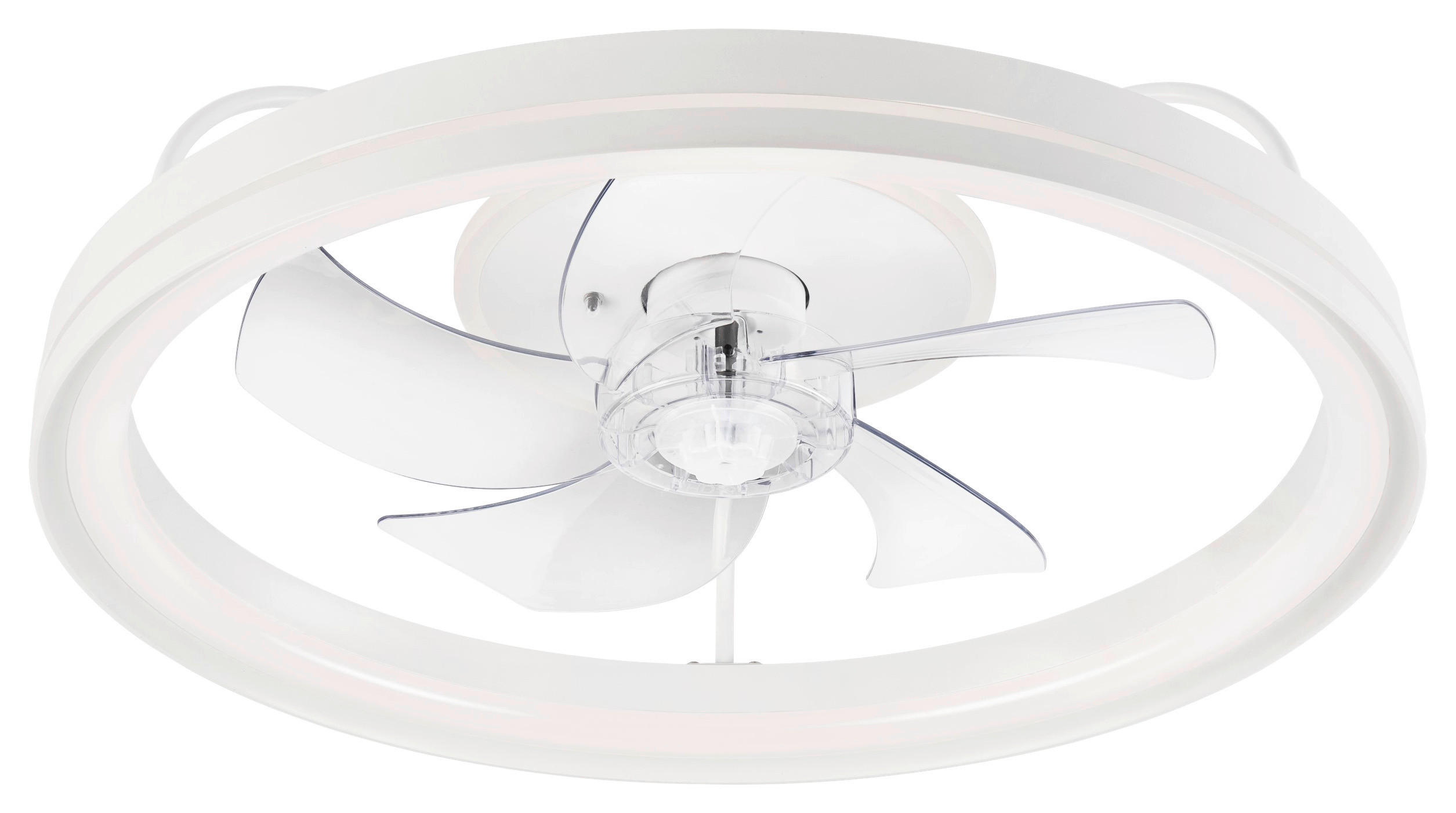 Lamkur LED-Deckenventilator Falco weiß H/L: ca. 17x50 cm 4 Brennstellen