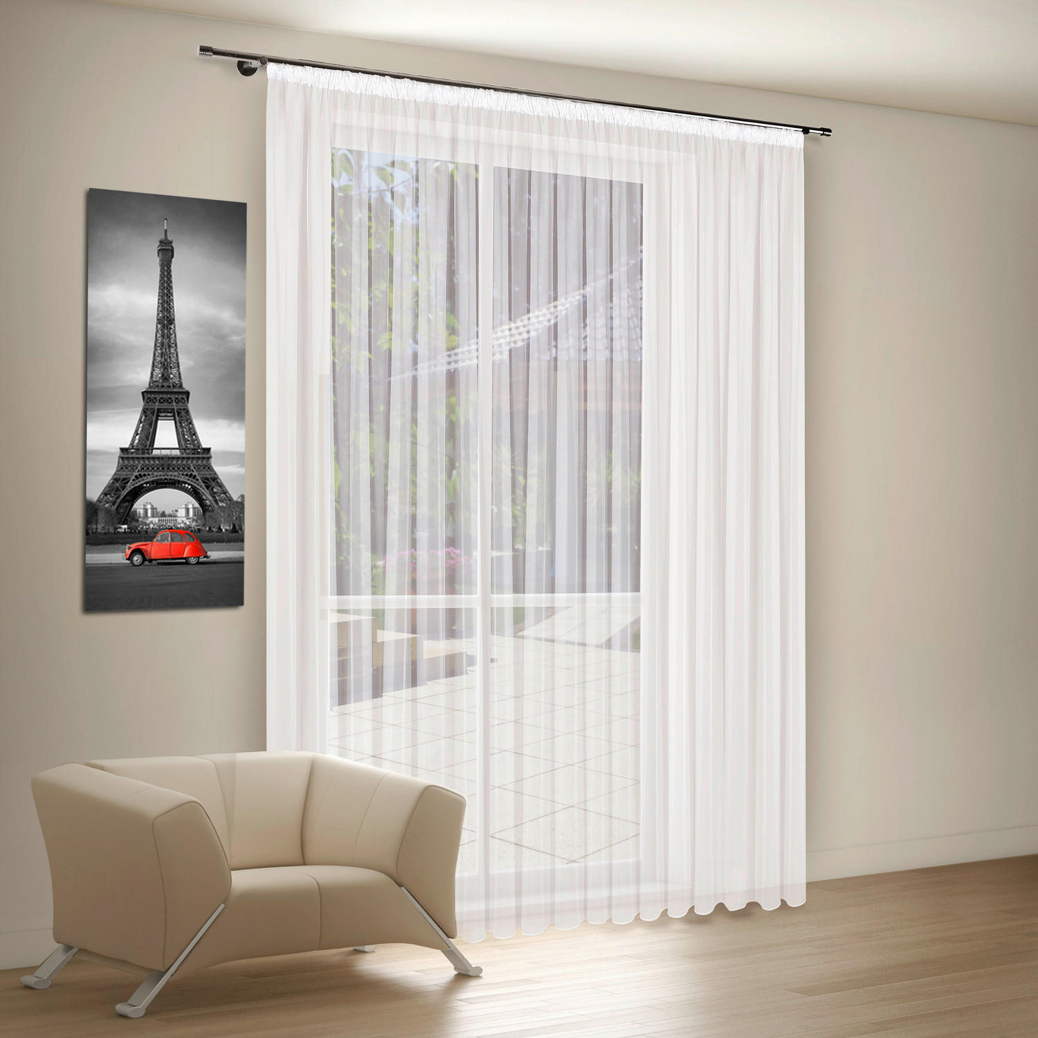 Happy Home Fertigstore weiß B/L: ca. 450x245 cm