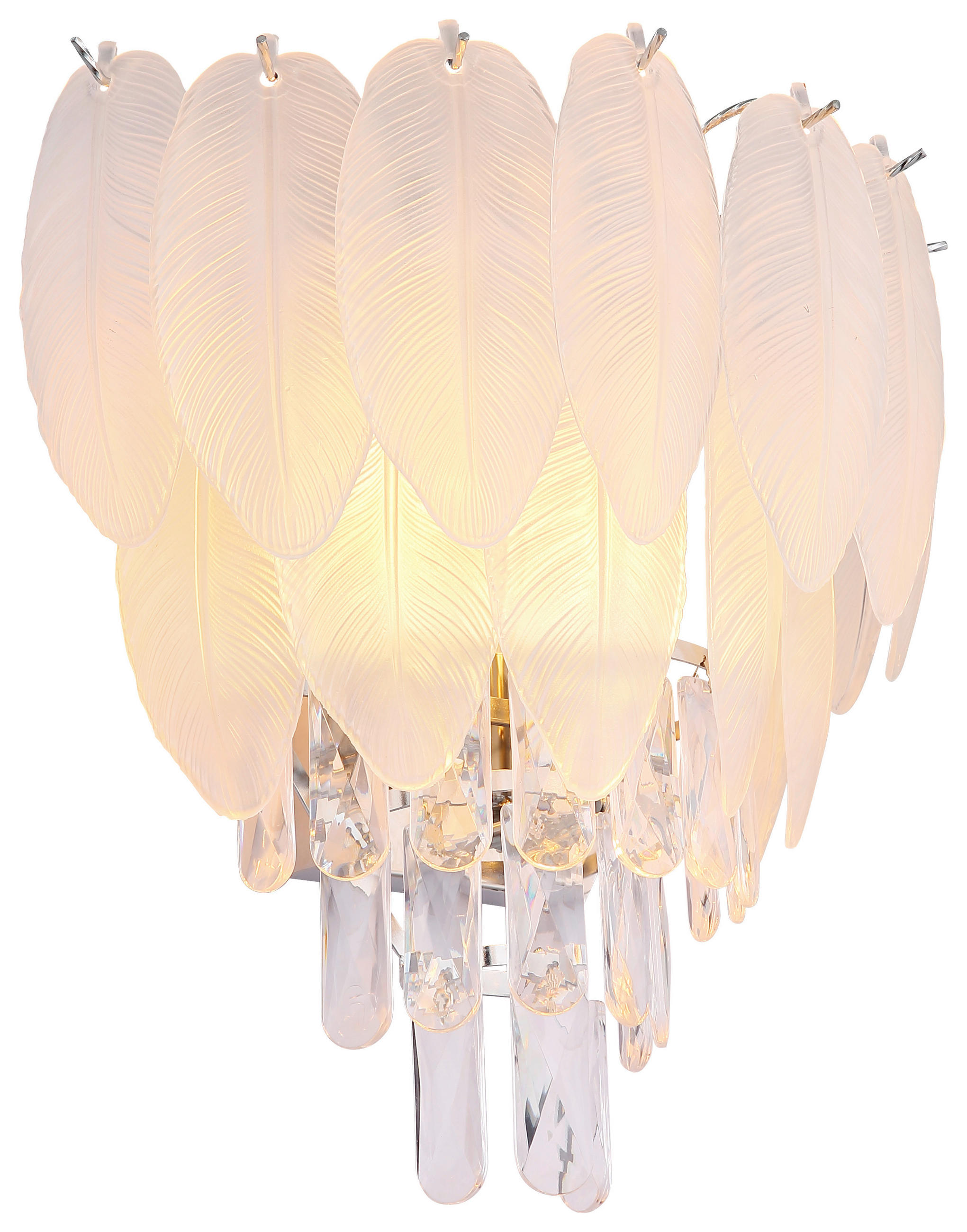 GLOBO Wandleuchte Chrom Rauch Metall Kunststoff B/H/T: ca. 35,5x40x20,5 cm E14 3 Brennstellen