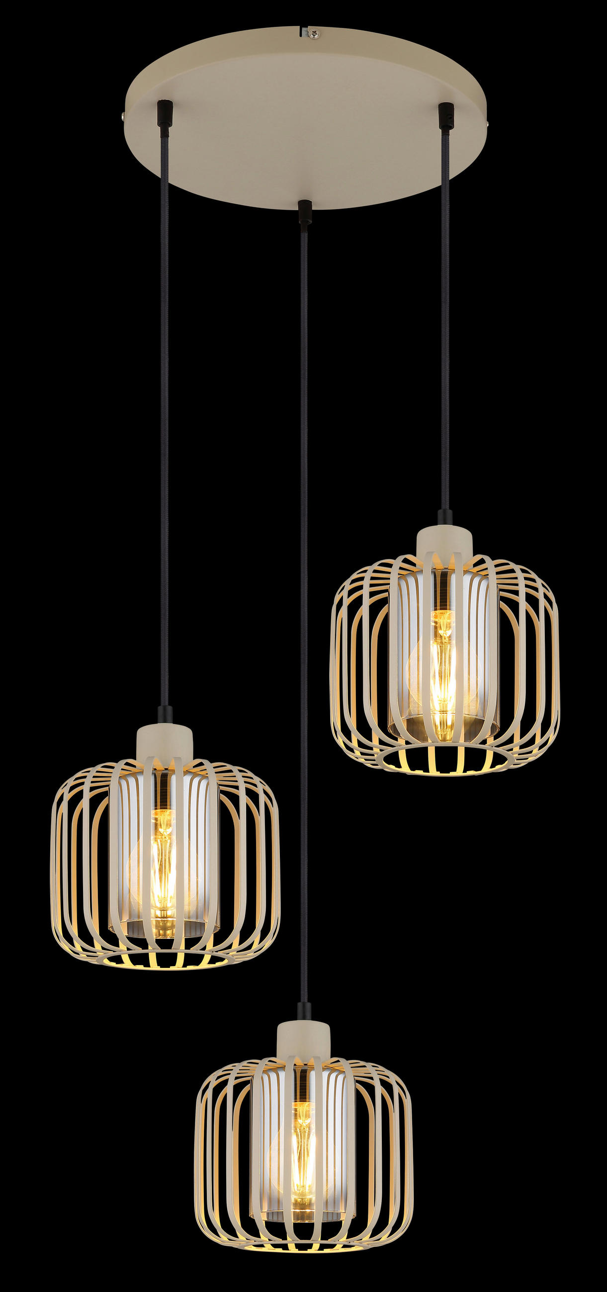 Thumbnail - GLOBO Pendelleuchte Metall H/D: ca. 120x44 cm E27 3 Brennstellen