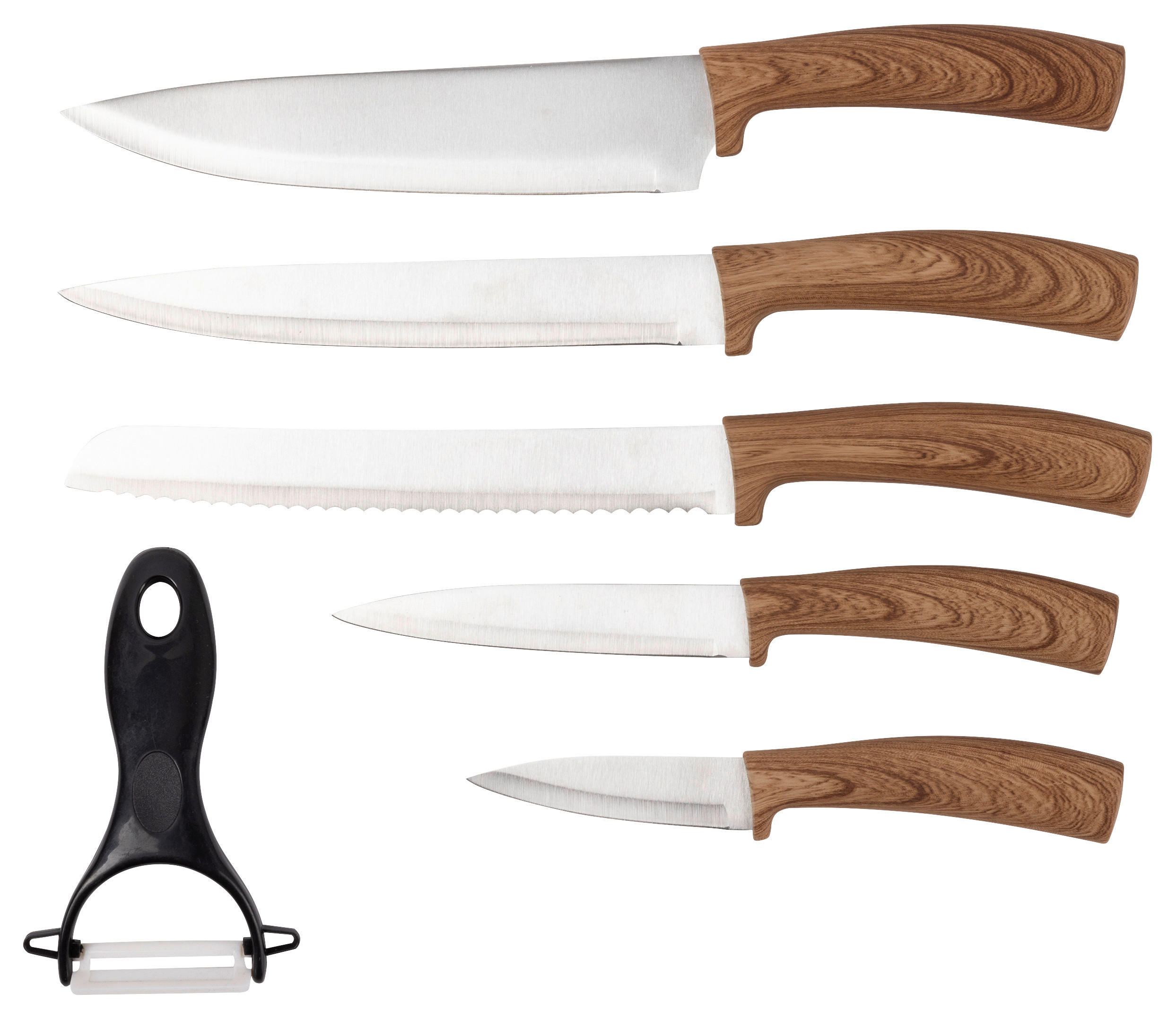 SAN IGNACIO Messerset ACACIA silber Edelstahl 6 tlg.