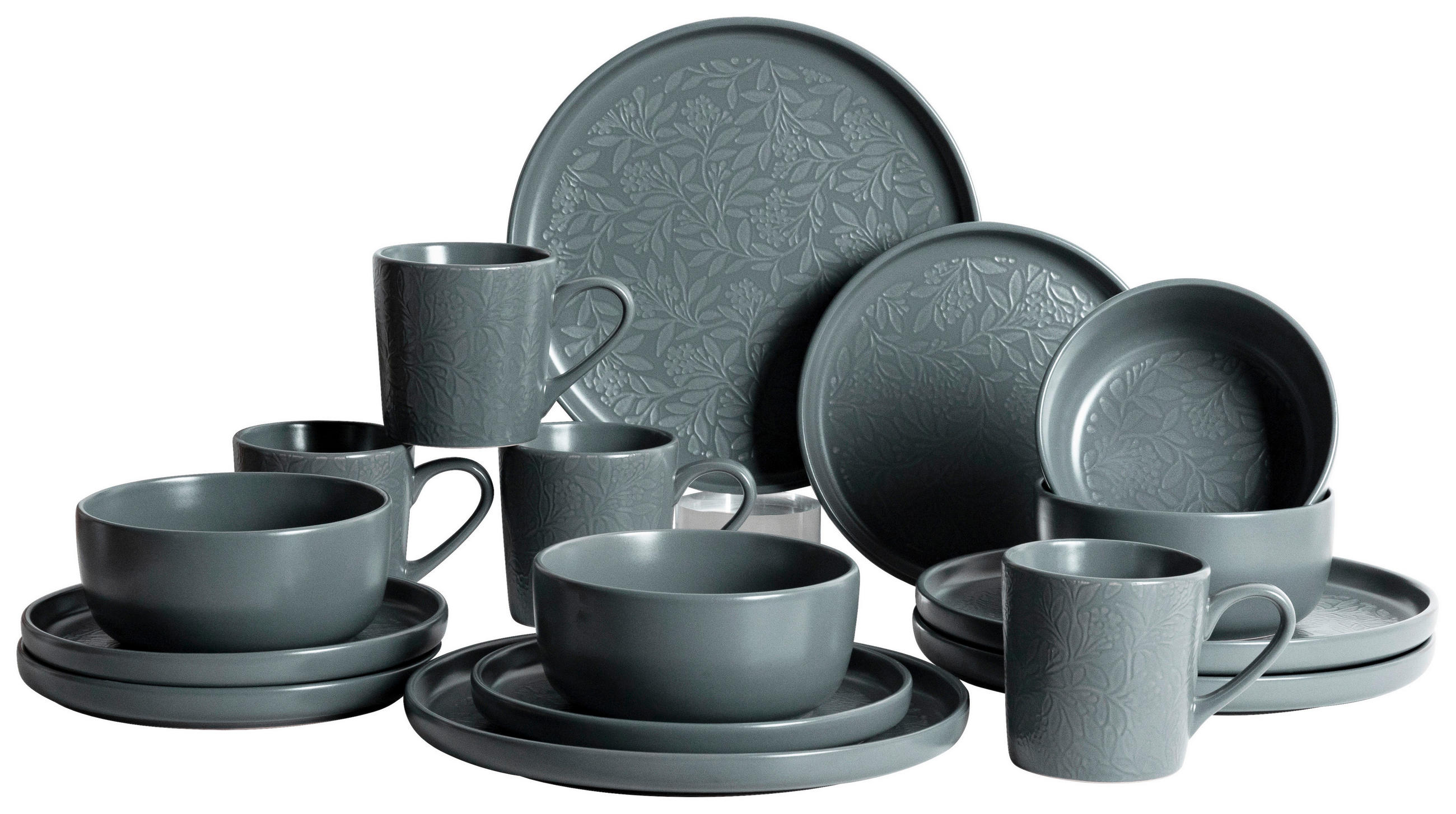 POCOline Kombiservice grau Porzellan 16 tlg.