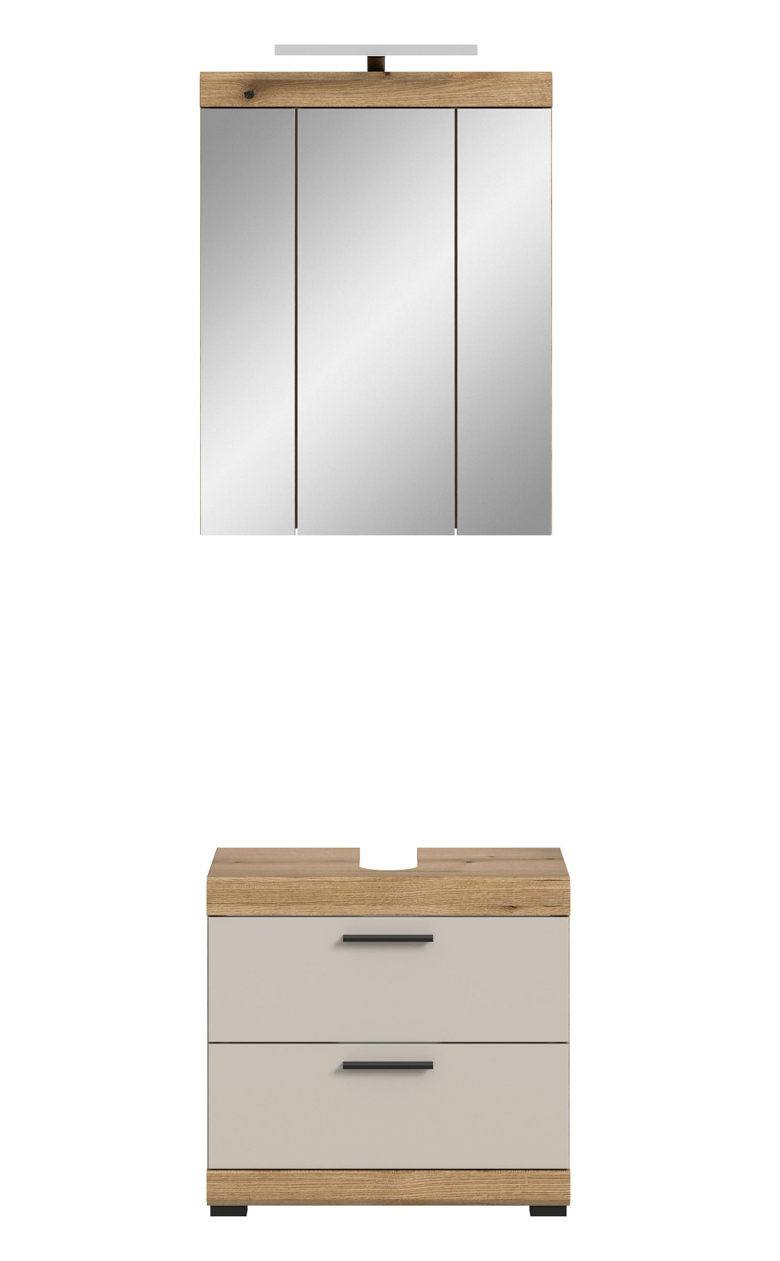 Thumbnail - Badezimmer-Set Scout Evoke Oak Nachbildung Kaschmirgrau Nachbildung B/H/T: ca. 60x191x34 cm