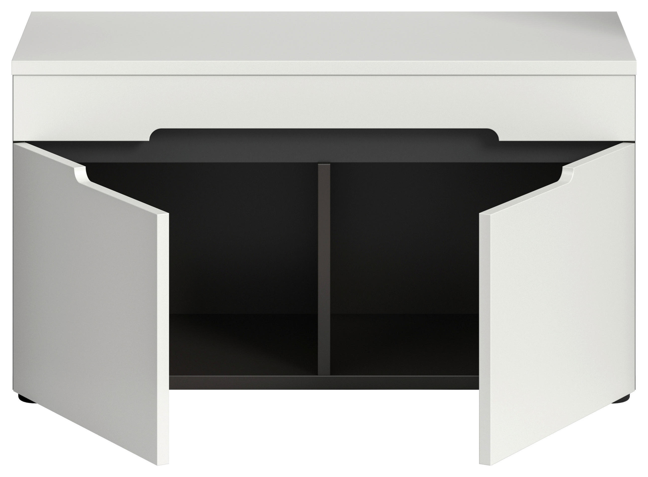 Thumbnail - Sitzbank Canu basaltgrau Nachbildung weiß B/H/T: ca. 80x45x37 cm