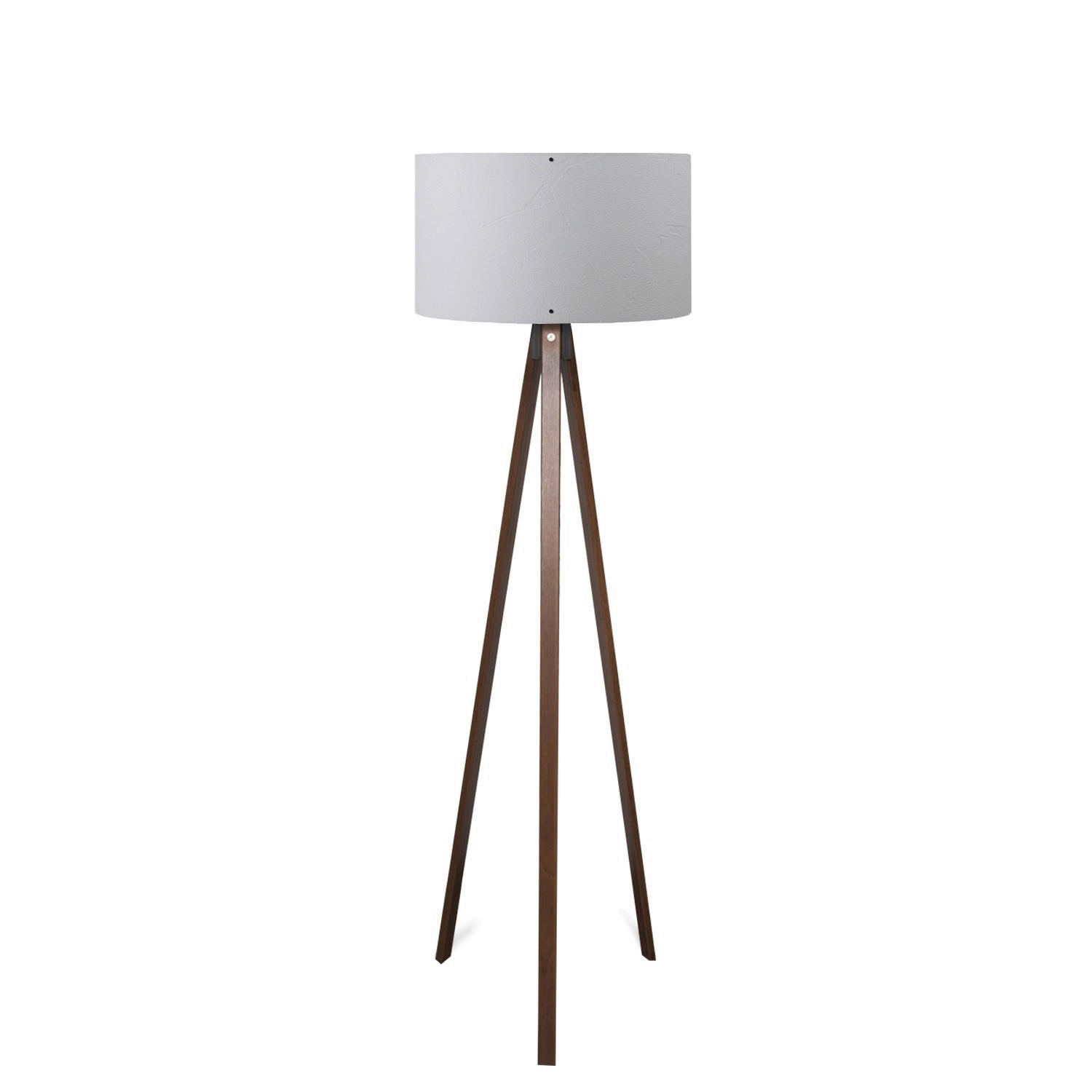 Opviq Stehleuchte grau PVC MDF B/H/T/L/D: ca. 38x140x38x38x38 cm E27 1 Brennstellen