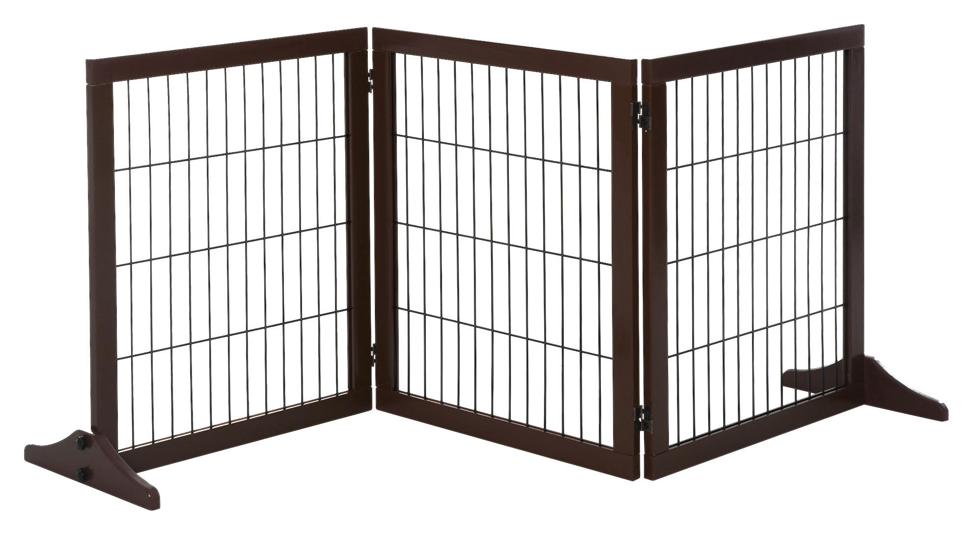 PawHut Absperrgitter braun Kiefer B/H/L: ca. 36x71x185 cm