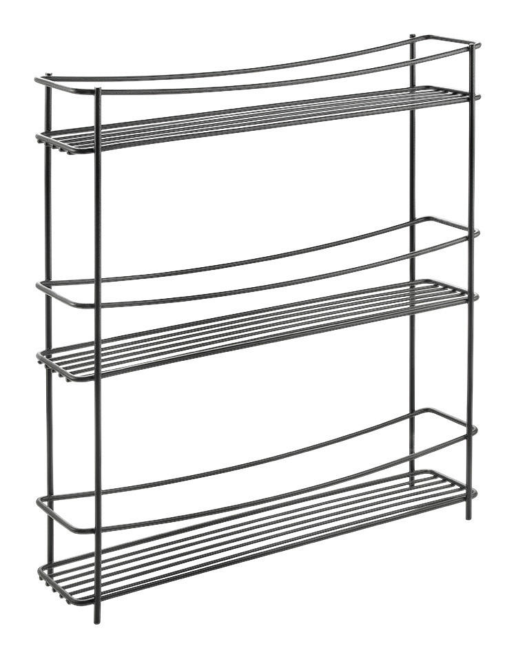 Metaltex Gewürzregal Kumino-3 Lava mattschwarz Metall