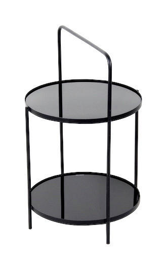 Beistelltisch  schwarz H/D: ca. 50x38 cm