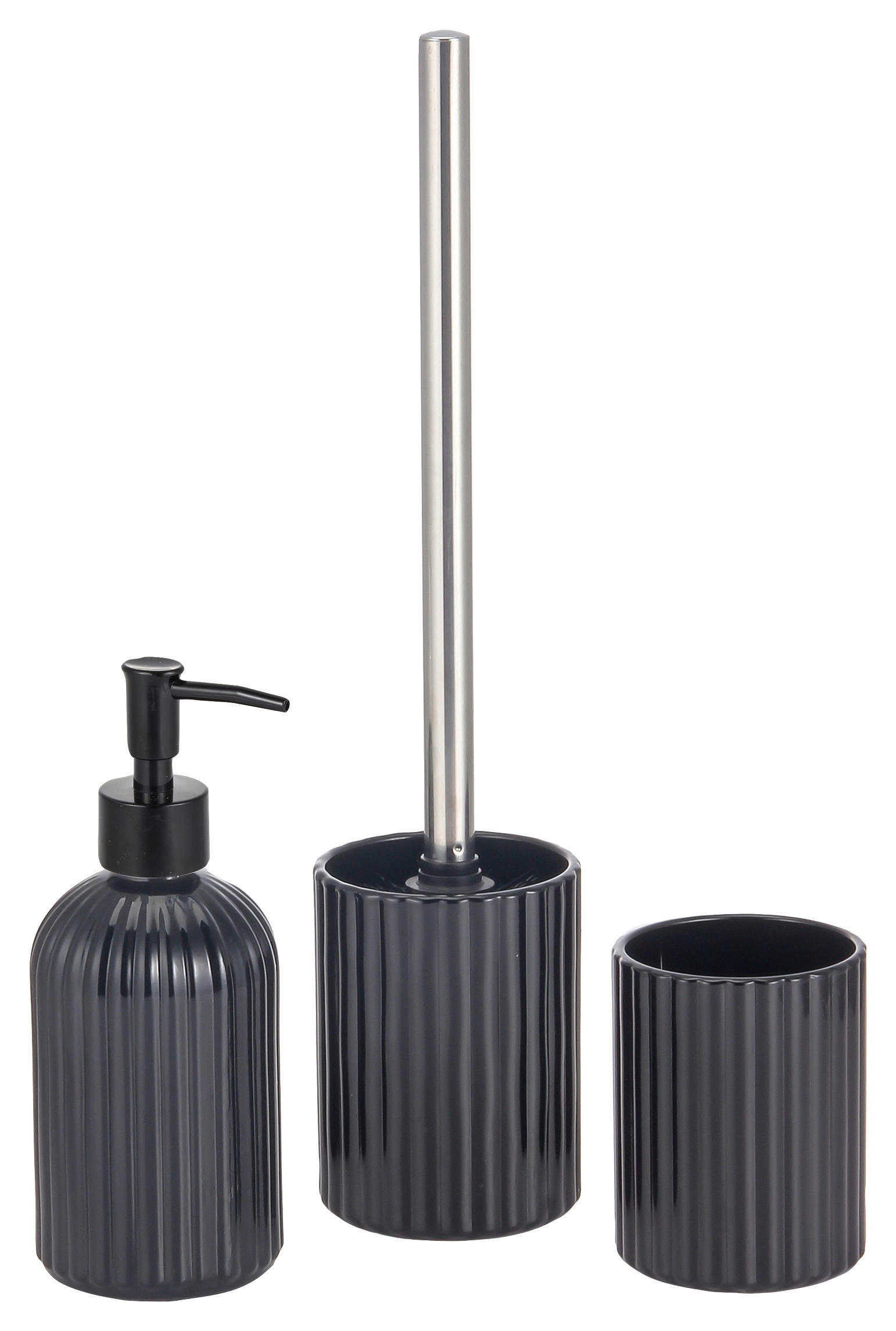 Thumbnail - Seifenspender Tokio mattschwarz Glas B/H: ca. 7x19 cm