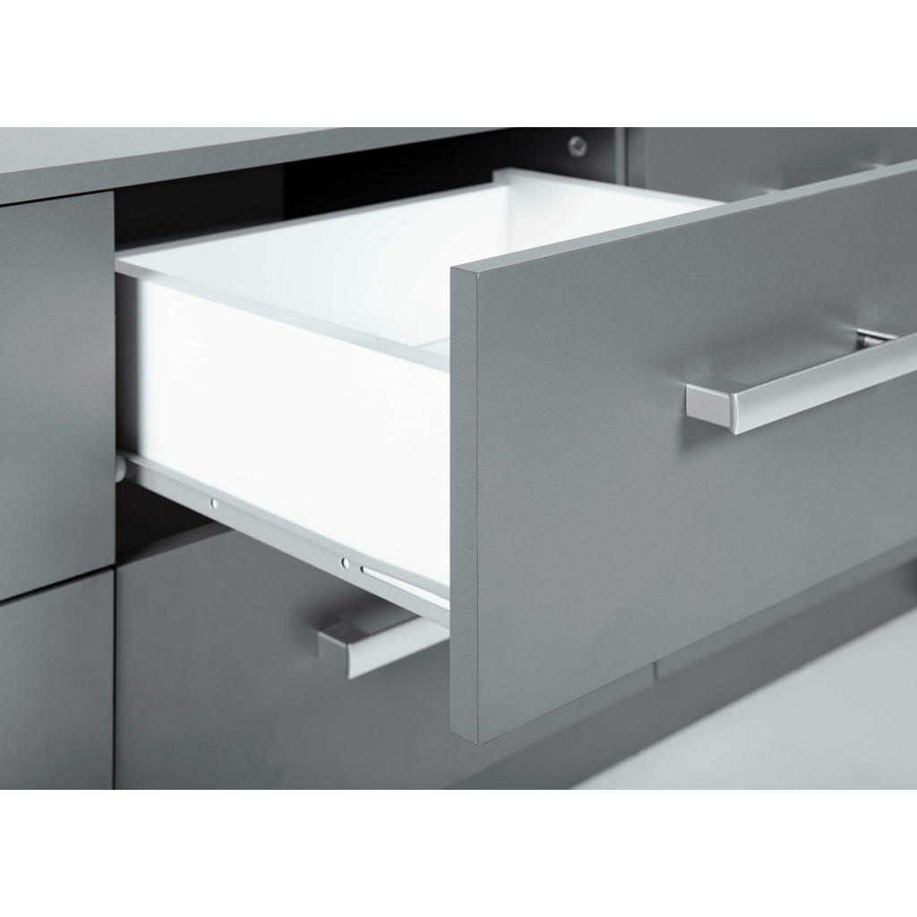 Thumbnail - Kommode Elenzio Grafitgrau Optik B/H/T: ca. 121,8x50,8x40 cm