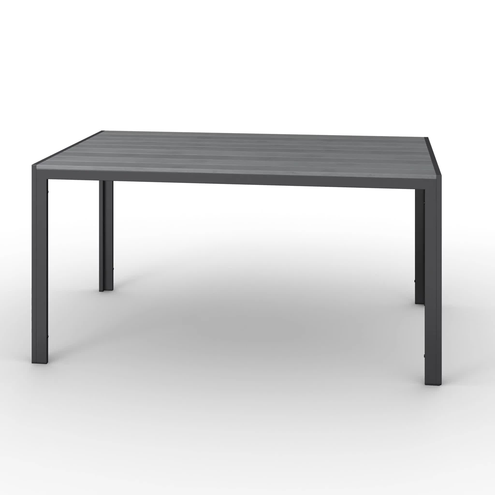 AMBIA GARDEN Gartentisch 150x90 cm in Grau